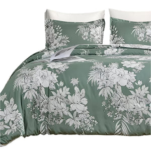 Vintage Floral Duvet Cover Set Reversible Design King