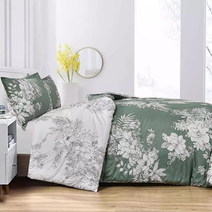 Vintage Floral Duvet Cover Set Reversible Design King