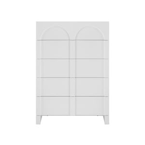 Dome White 5 Chest Of Drawers