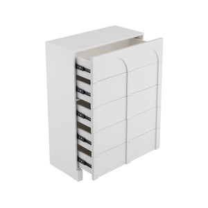 Dome White 5 Chest Of Drawers