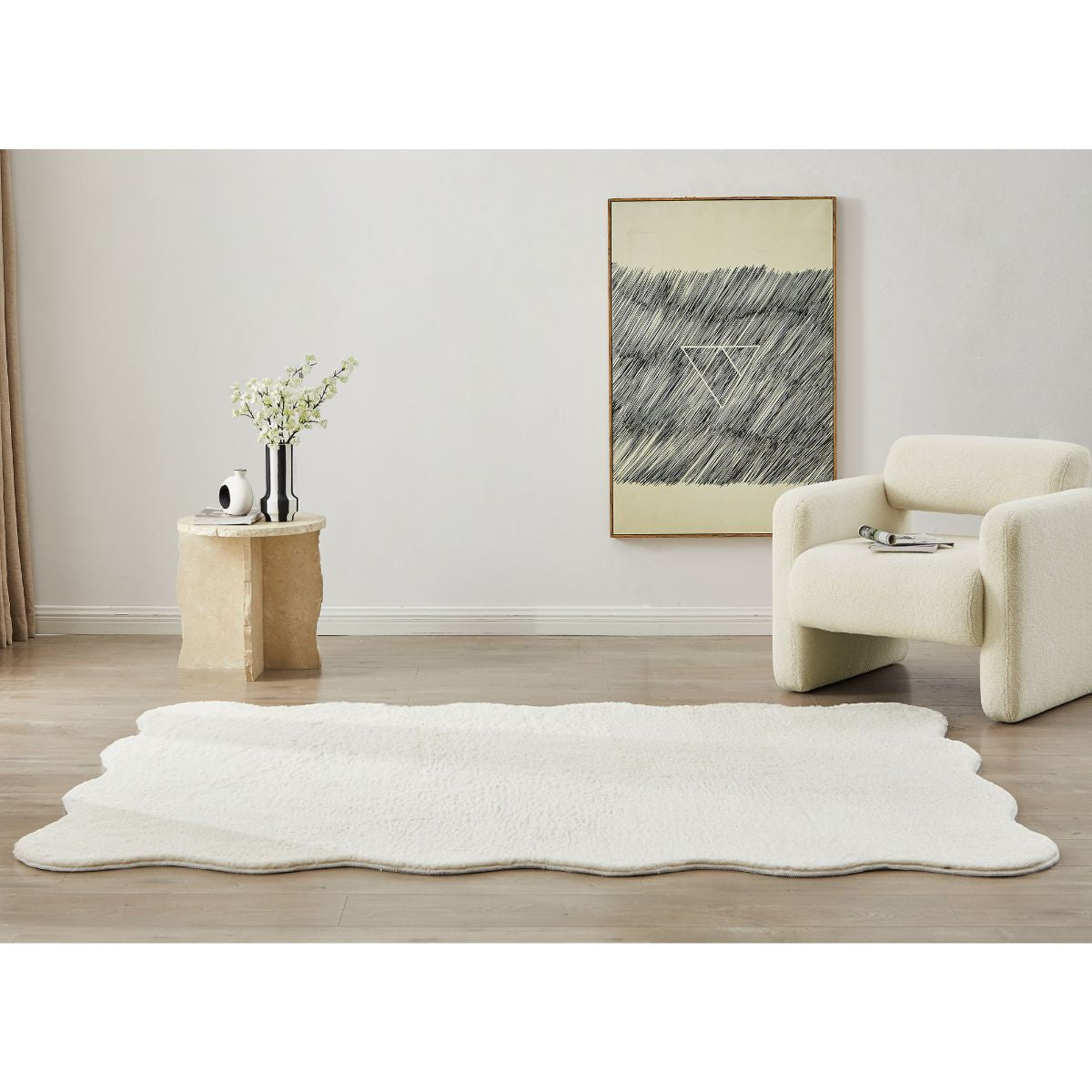 Jeremy Wave Shaped Fluffy Rug 160 Cm