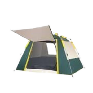 Dark Green Four Sided Tent With A Straight Door Plus Large Size (270X270x185cm) Majestic And Expansive For Outdoor Escap