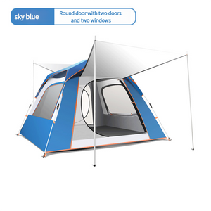 Sky Blue Four Sided Tent With Sunshade Awning Large Size (240X240x155cm) High Strength Uv Protection And Multi Coating W