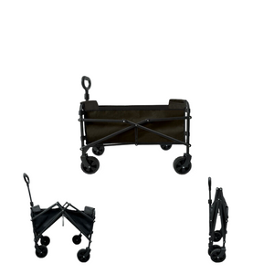 Outdoor Folding Wild Camp Hand Pull Car Black