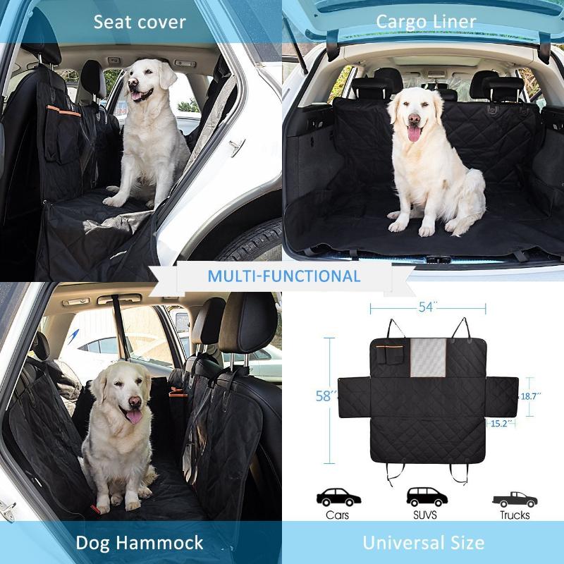 Dog Car Seat Cover Waterproof & Nonslip Pet With Mesh Window Scratchproof Hammock For Cars Trucks Suvs