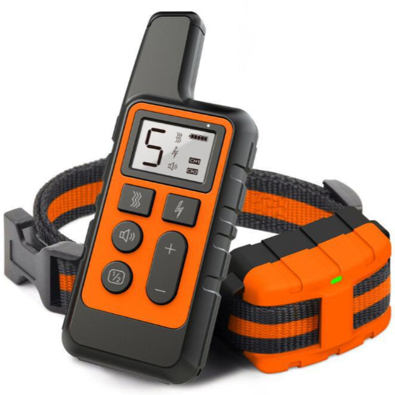 Wireless Dog Training Collar With Remote 500 Yard Range Waterproof Rechargeable Adjustable For Small And Large Dogs