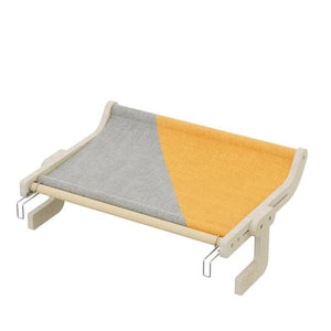 Wall Mounted Cat Hammock Bed Wooden Frame Comfortable And Space Saving Design For Pets