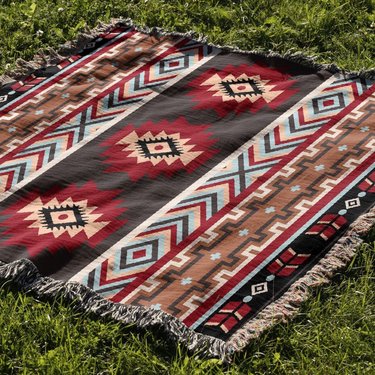 2Pcs Pack Set 180*300Cm Bohemian Picnic Blanket Waterproof Camping Outdoor Rug For Beach