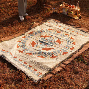 2Pcs Pack Set 180*300Cm Bohemian Picnic Blanket Waterproof Camping Outdoor Rug For Beach