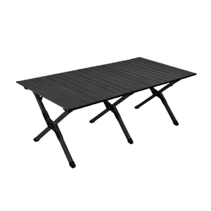 Outdoor Carbon Steel Egg Roll Table Black 120 X 60Cm