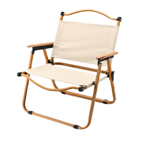 Elosung Camping Cryt Chair Carbon Steel Khaki Color 60*52*42Cm