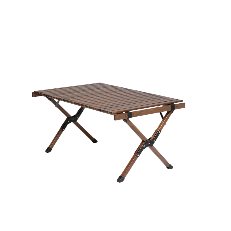 Outdoor Portable Egg Roll Table Walnut Color 90*60*44