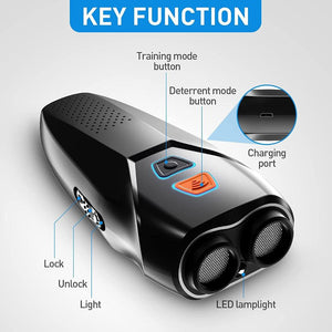 Sliver Handheld Ultrasonic Dog Trainer With Dual Mode | Training & Deterrent Device Led Light