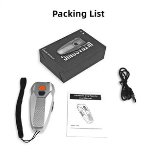 Sliver Handheld Ultrasonic Dog Trainer With Dual Mode | Training & Deterrent Device Led Light