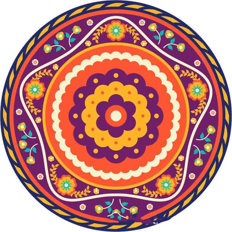 Set Of 6 Mandala Ceramic Drink Coasters Absorbent Non Slip For Coffee Table And Home Decor 10.4Cm