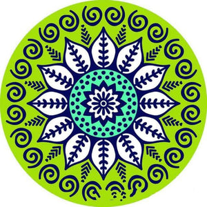 Set Of 6 Mandala Ceramic Drink Coasters Absorbent Non Slip For Coffee Table And Home Decor 10.4Cm