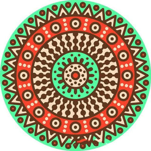 Set Of 6 Mandala Ceramic Drink Coasters Absorbent Non Slip For Coffee Table And Home Decor 10.4Cm