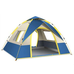 Blue 2 Person Lightweight Camping Tent (200*150*125Cm) | Uv Protection Silver Coated Dual Doors & Windows