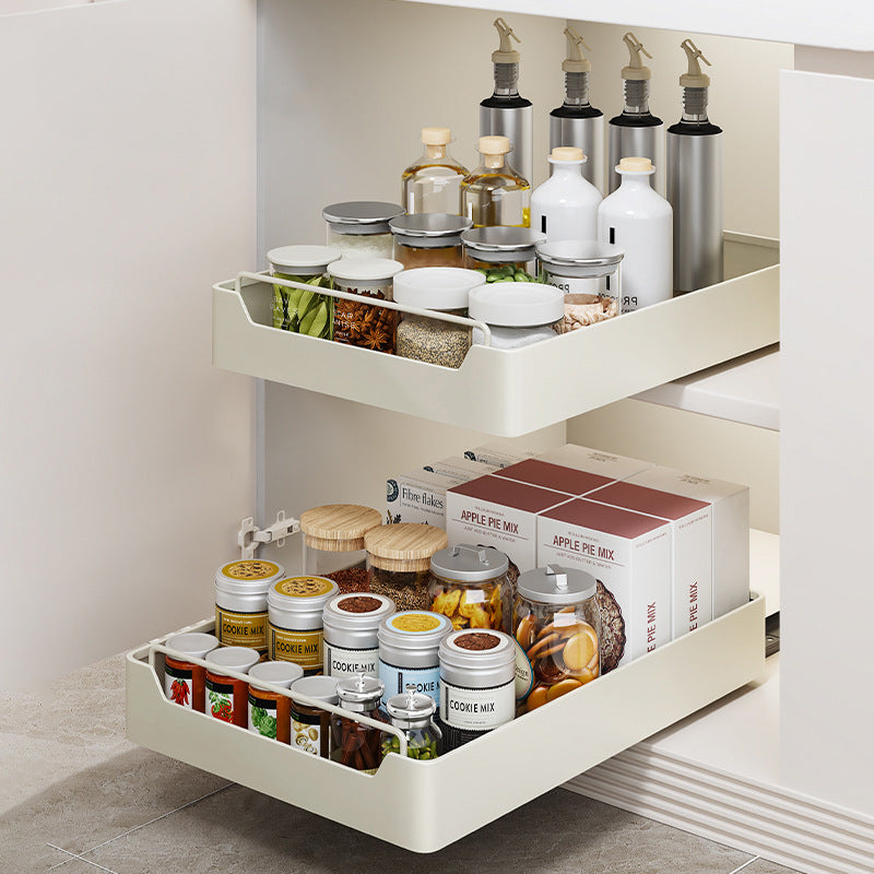 Kitchen Cabinet Pull Out Organiser Drawer Storage Box Soft Close Noise Free Sliding 43 X 25Cm