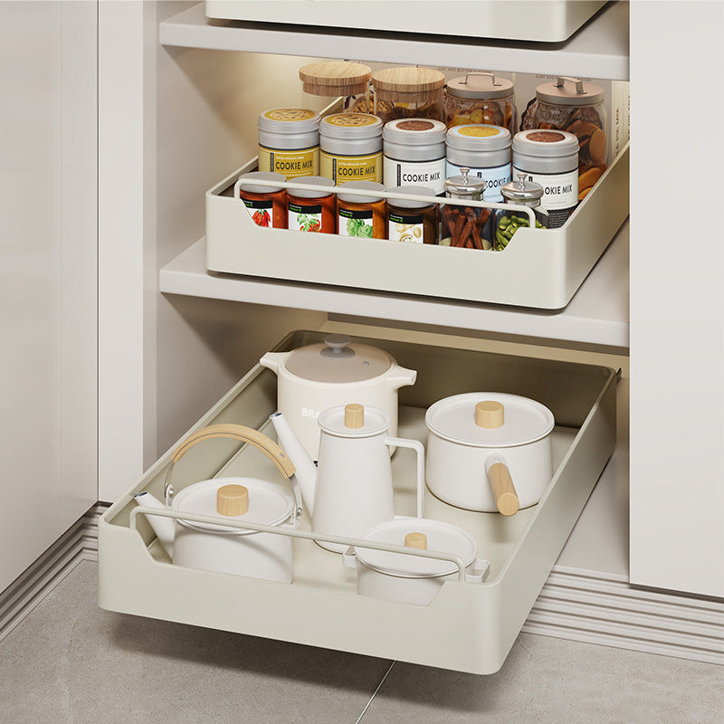 Kitchen Cabinet Pull Out Organiser Drawer Storage Box Soft Close Noise Free Sliding 43 X 25Cm