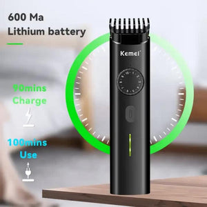 Km 1247 Rechargeable Hair And Beard Trimmer Precision Grooming Kit With Usb Charging Cable Cleaning Brush Oil