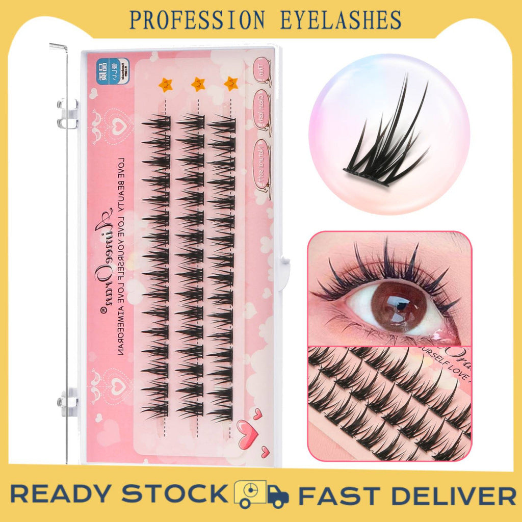 6 Set Different Sizes Natural Segment Cluster Eyelashes Ultra Thin Invisible Band Perfect For Beginners Diy Lash Extensi