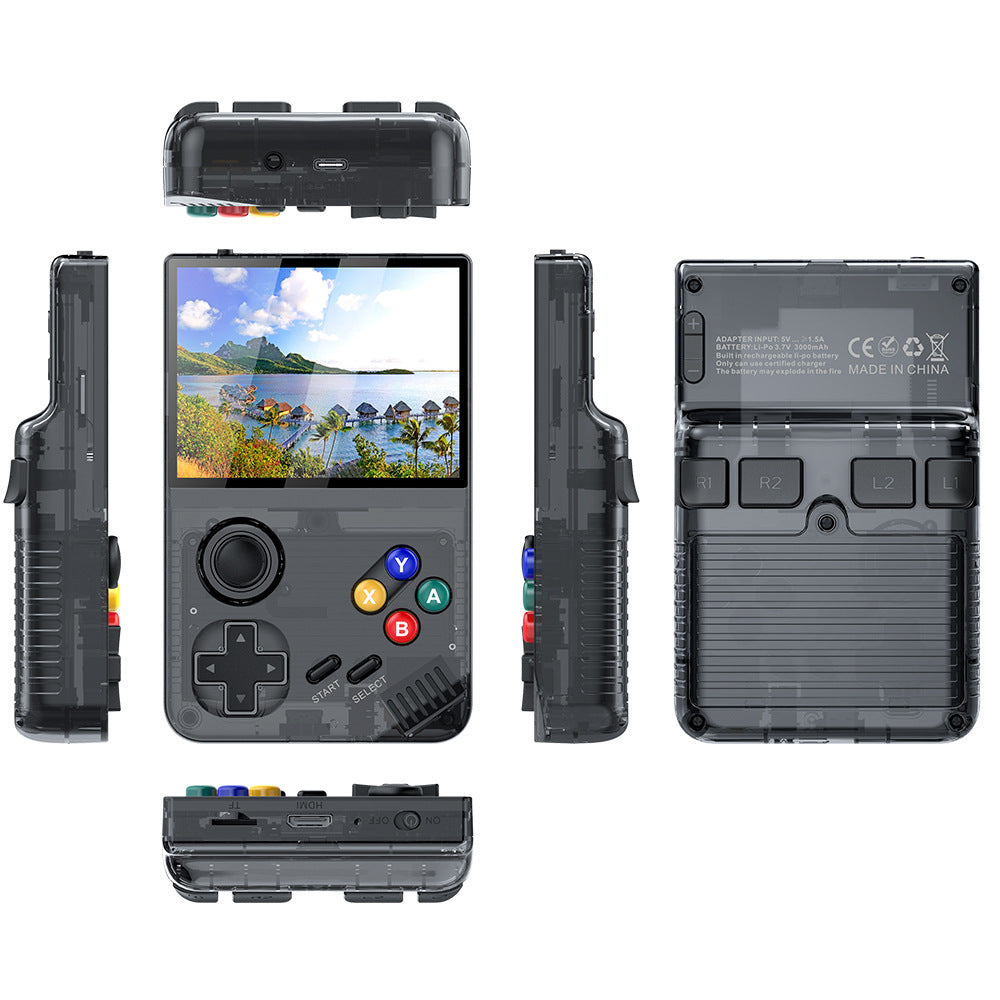 128G Grey Mpown M19 Handheld Gaming Console Retro Arcade & Psp Emulator 3.5 Inch Hd Screen Tv Connectivity Portable 3D D