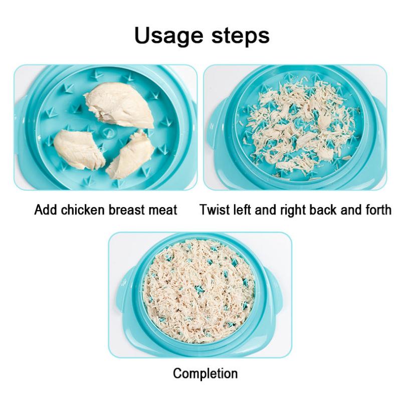 2Pcs Blue New Chicken Shredder Effortless Breast Shredding Tool For Meal Prep And Baby Food