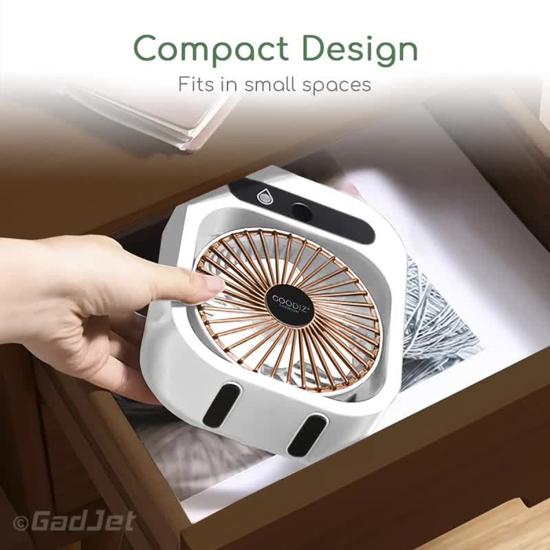 White Color Usb 2 In 1 Misting Fan & Humidifier Portable Cooling And Humidifying Solution