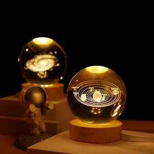 3D Galaxy Crystal Ball Lamp