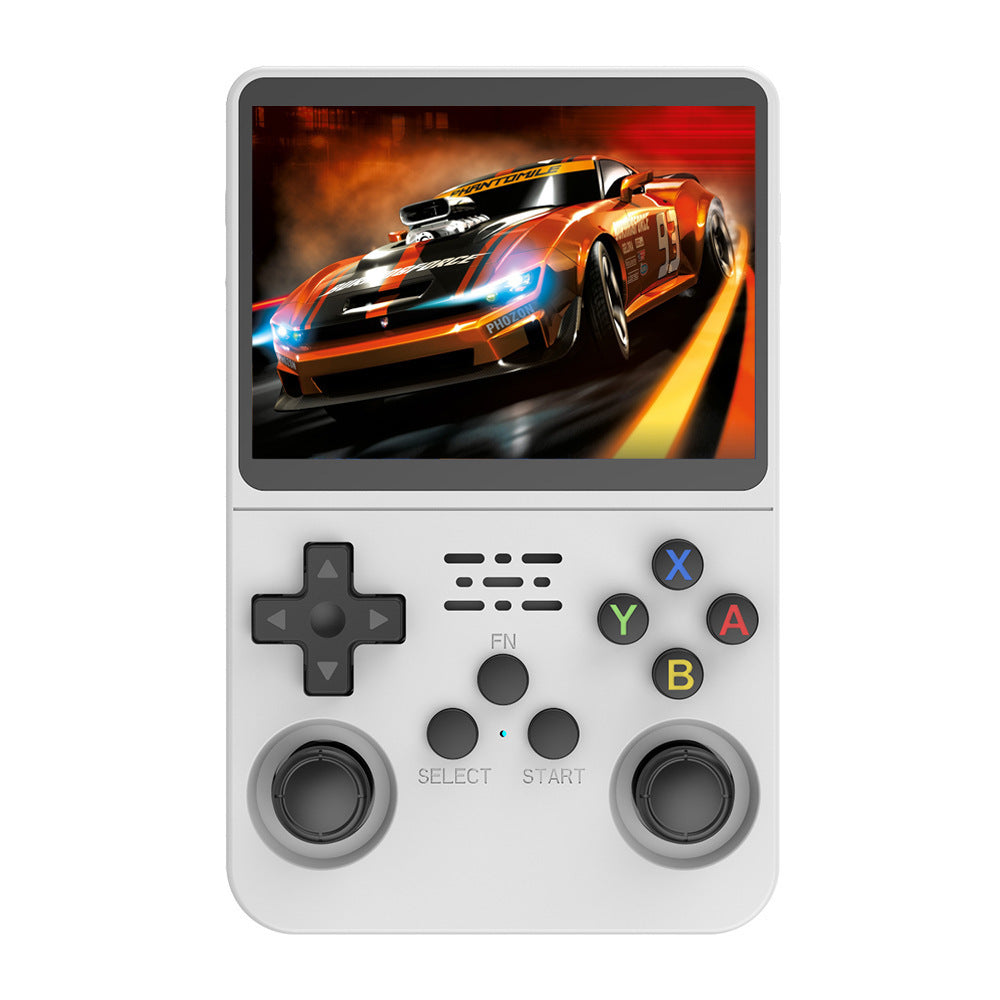 White Retro Portable Gaming Console With 128Gb Memory Card 3D Games Hd Display And Dual Joysticks