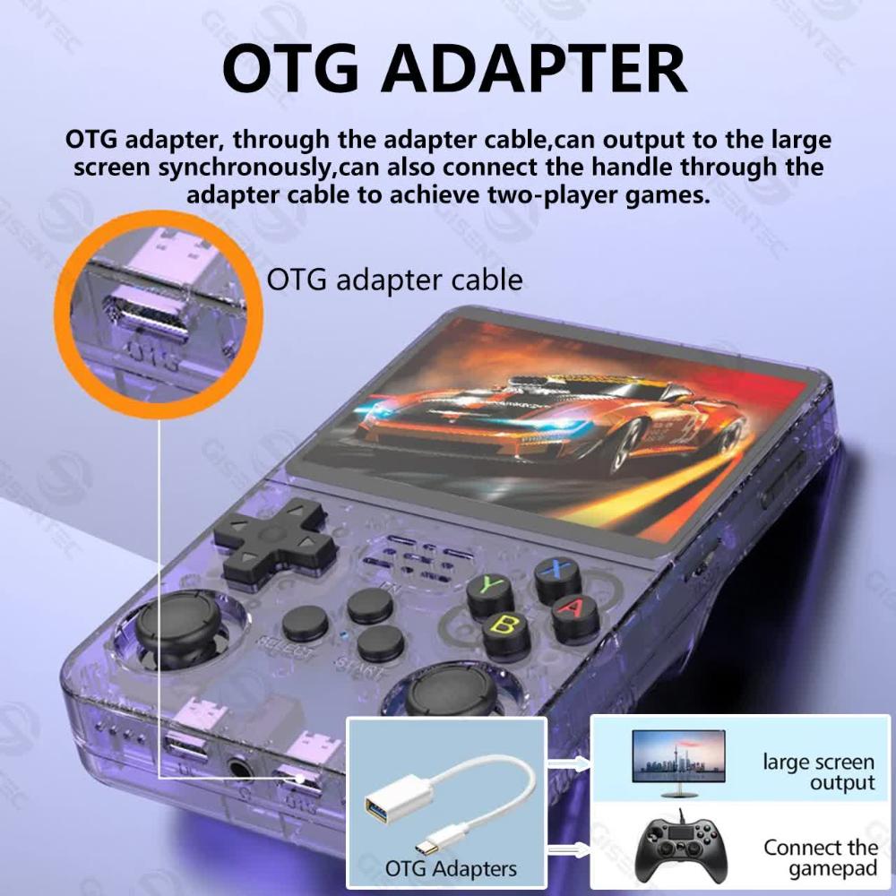 Purple Retro Portable Gaming Console With 64Gb 1 Memory Card 3D Games Hd Display And Dual Joysticks