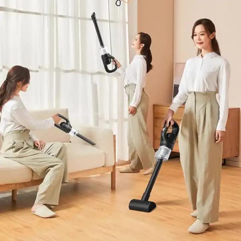 Green Portable Cordless Vacuum Cleaner 120W 10Kpa Suction 2000Mah Battery Lightweight Design With Soft Brush Attachment