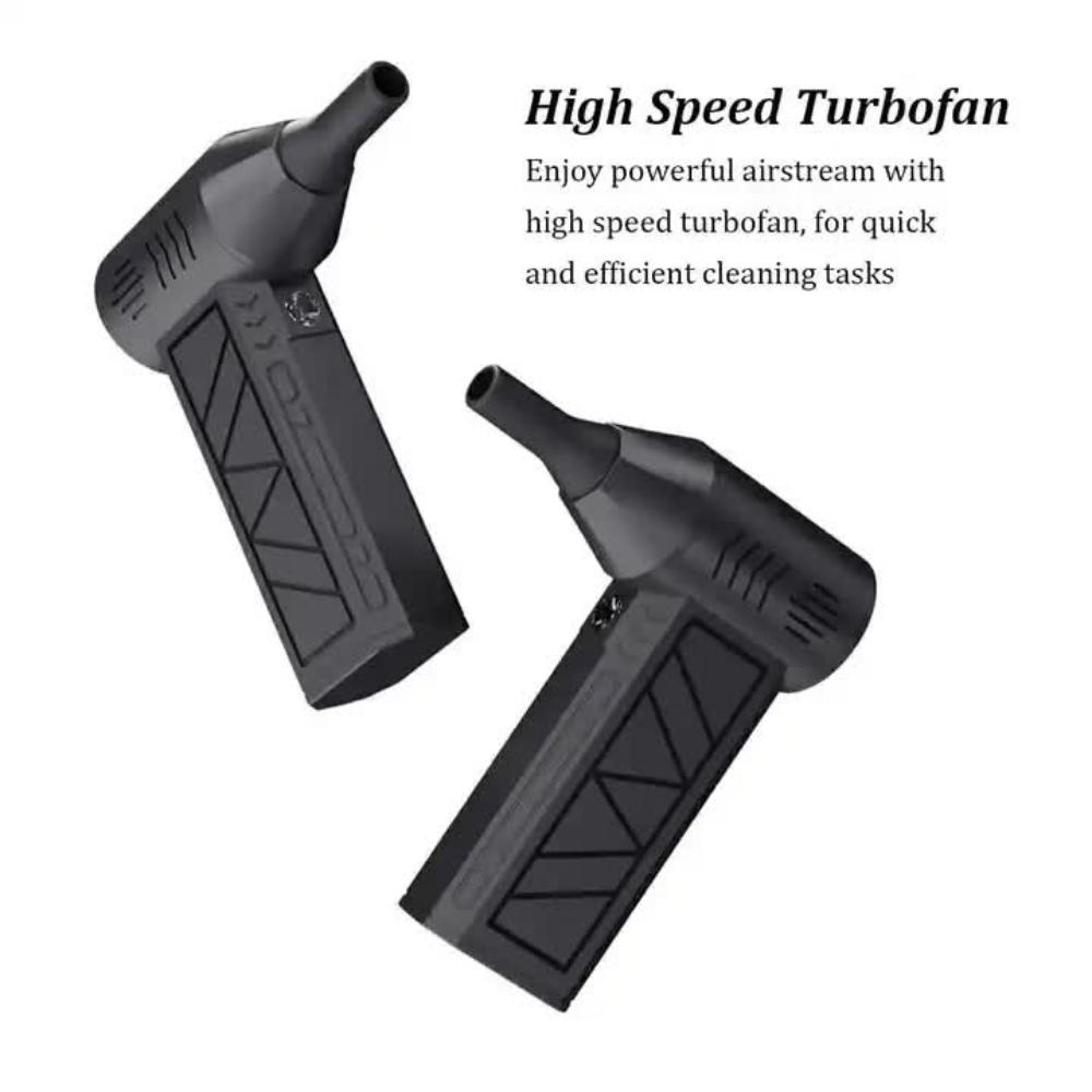 Black High Speed Mini Turbo Fan For Camping And Outdoor Use Handheld 130000 Rpm Brushless Blower & Dust Cleaner