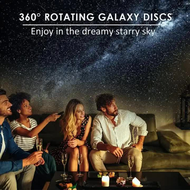 High Definition Focusable Starry Galaxy Projector Lamp Creative Bedroom Mood Light With 13 Film Slides (Black & White)