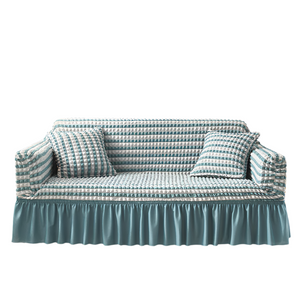 Elastic Sofa Cover Dual Colour Blue (305 X 360Cm)