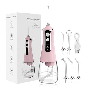 L10 Pink Portable Handheld Electric Water Flosser Rechargeable Teeth Cleaner For Home Use