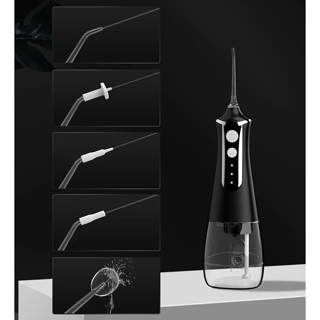 L10 Black Portable Handheld Electric Water Flosser Rechargeable Teeth Cleaner For Home Use