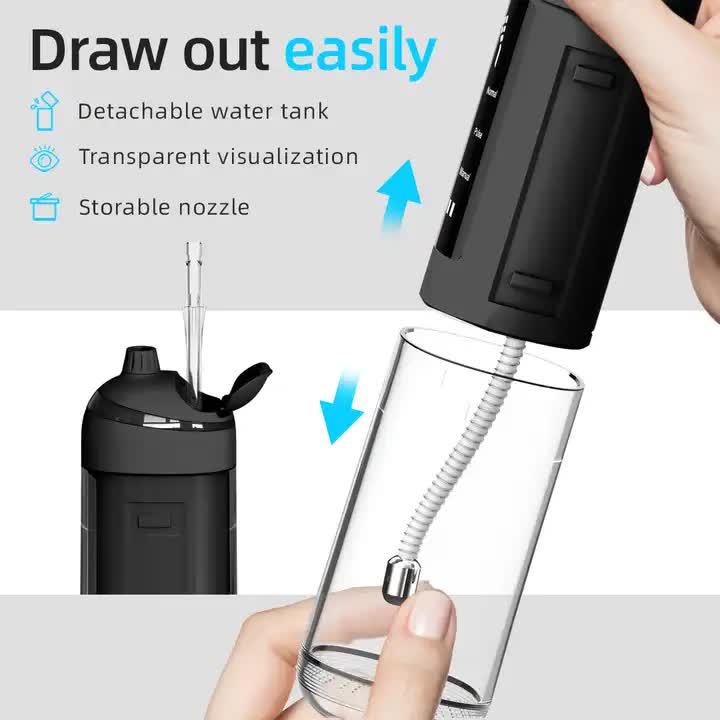 L13 White Portable Electric Water Flosser Handheld Teeth Cleaner Usb Rechargeable Deep Oral Irrigator