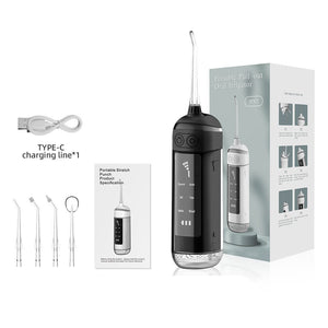 L13 Black Portable Electric Water Flosser Handheld Teeth Cleaner Usb Rechargeable Deep Oral Irrigator