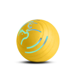 2Pcs Yellow Rechargeable Automatic Jumping Pet Toy Ball Interactive Smart Play For Dogs & Cats