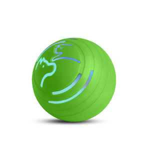 2Pcs Green Rechargeable Automatic Jumping Pet Toy Ball Interactive Smart Play For Dogs & Cats