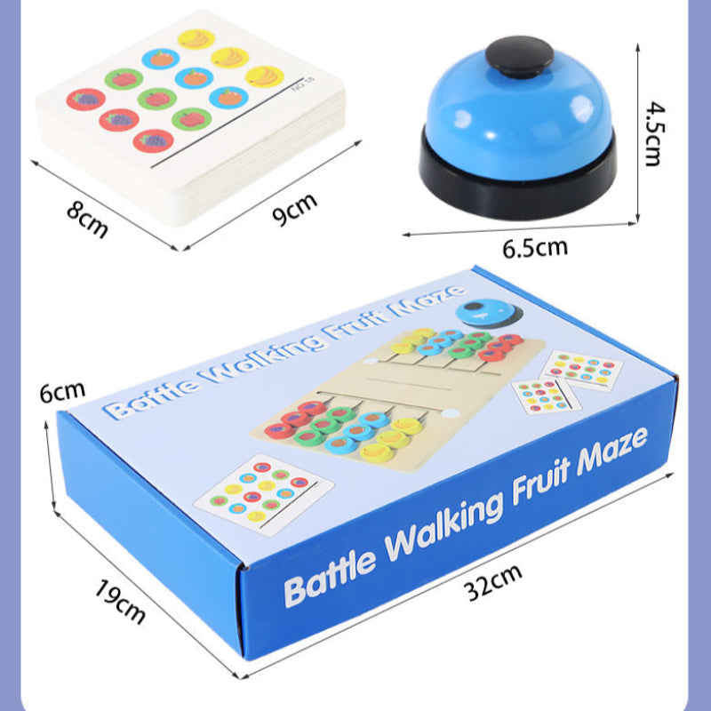 Children's Wooden Cpcce Interactive Fruit Recognition Two Player Strategy Game Fun Educational Toy For Preschoolers