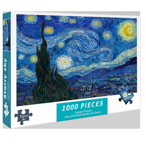 (2 Pcs) 1000 Piece Starry Sky Puzzle High Difficulty Stress Relief Educational Toy