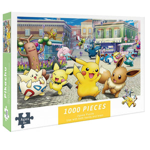 (2 Pcs) 1000 Piece Pikachu Jigsaw Puzzle High Difficulty Stress Relief Toy