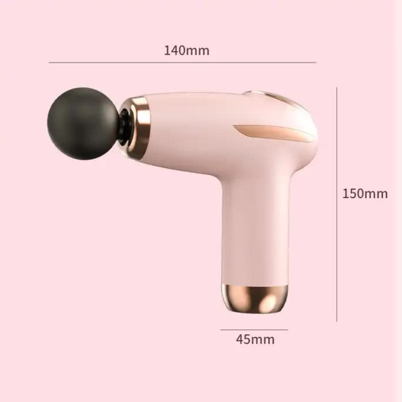 Pink Mini Portable Fascia Gun 6 Speed Adjustable Muscle Massage Type C Charging 5W Power