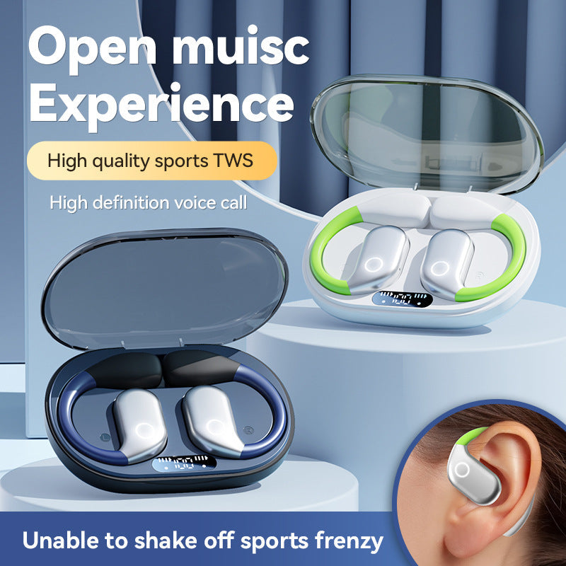 White M82 Transparent Ows Wireless Bluetooth Earphones Clear Sound Comfortable Over Fit