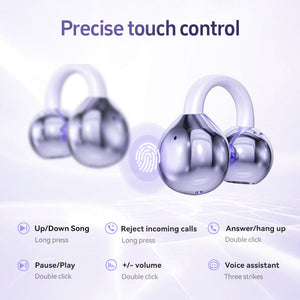 Purple M108 Spherical Ows Over Ear Bluetooth Earphones Stylish Design Premium Sound Wireless Convenience