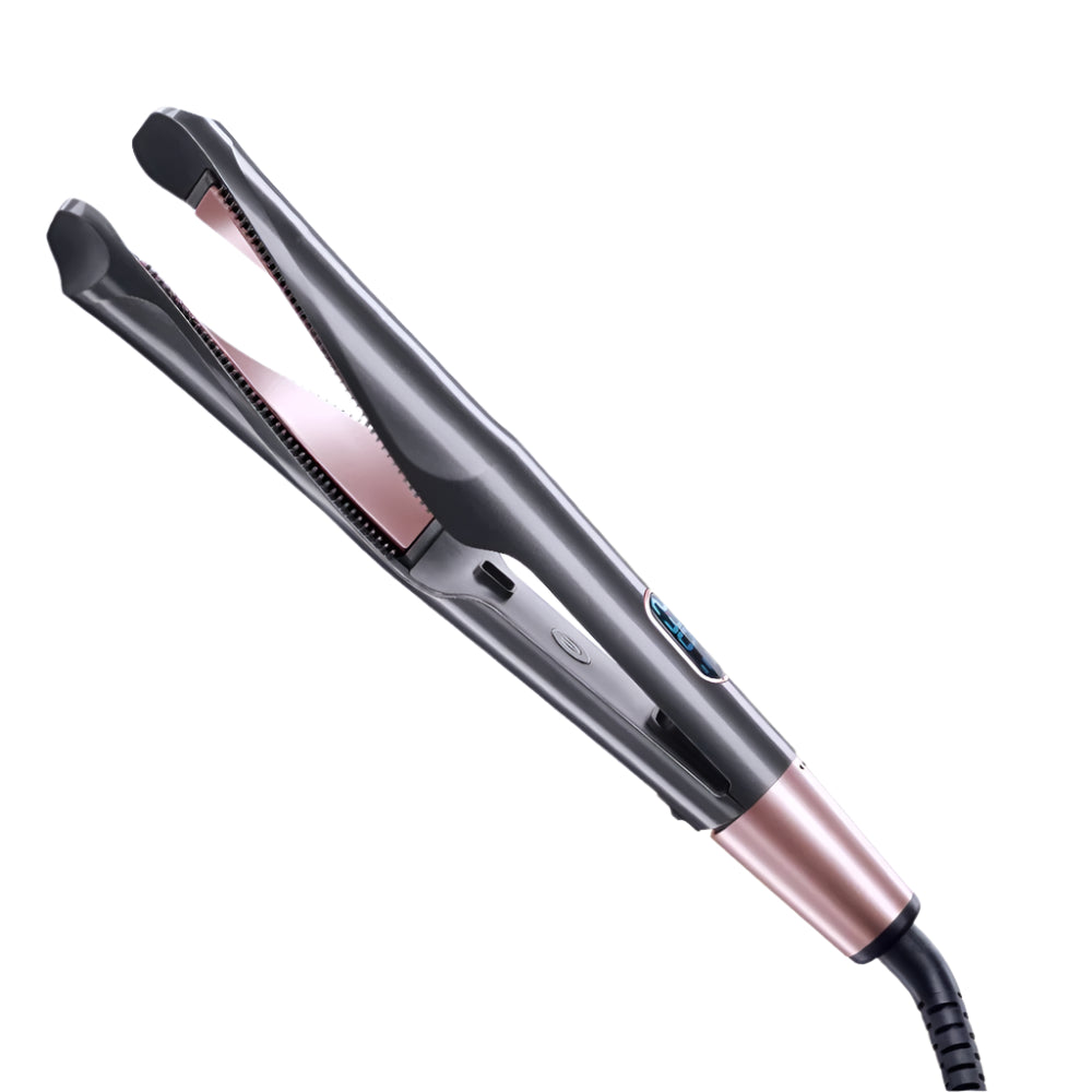 2 In 1 Electric Spiral Curling Iron Automatic Hair Curler And Straightener Dual Function Wave Styling