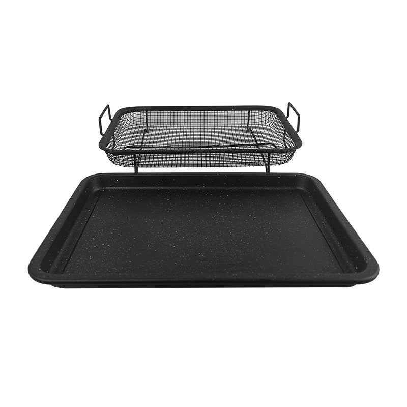 Bbq Square Non Stick Stainless Steel Grill Basket Copper Color Small Size (30*22*5.5 Cm) Ideal For Grilling Meat And Veg